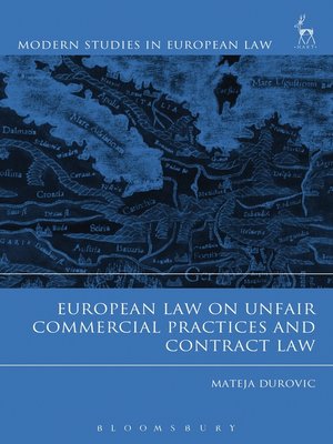 cover image of European Law on Unfair Commercial Practices and Contract Law